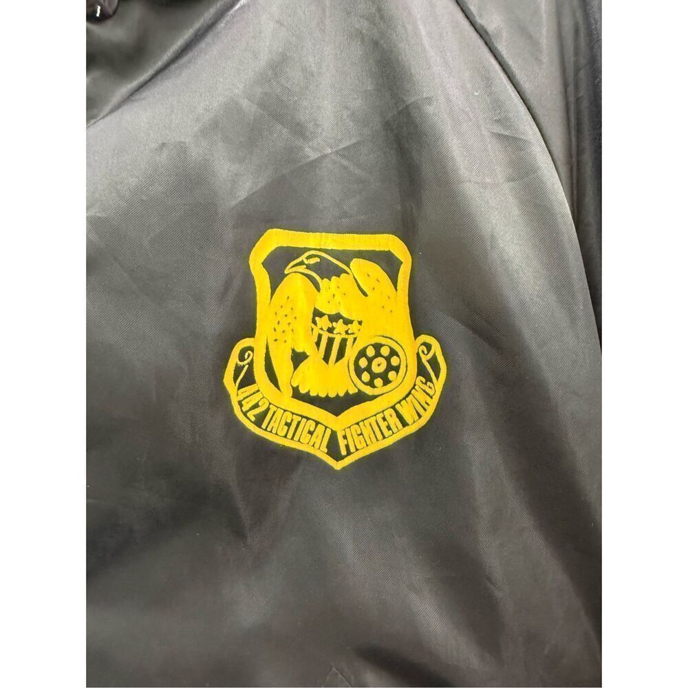 Vtg 442 Tactical Fighter Wing Sq Jacket Men’s Satin Pla-Jac Richards Gebaur Air - Picture 5 of 10